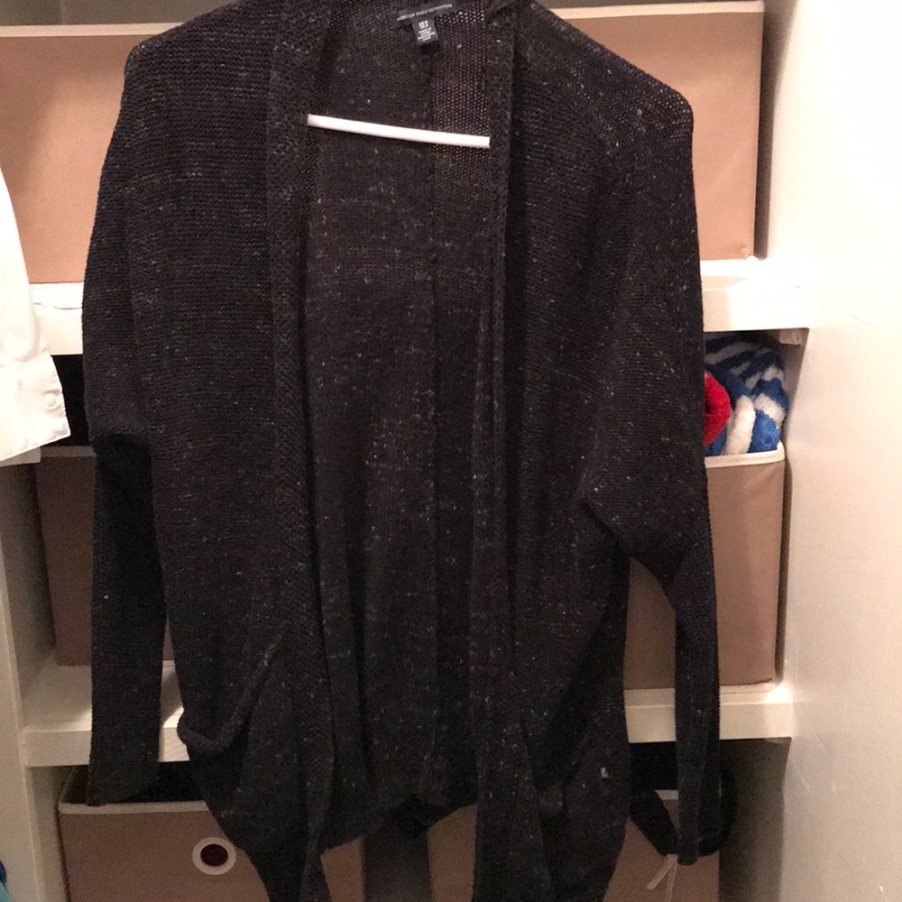 black cardigan